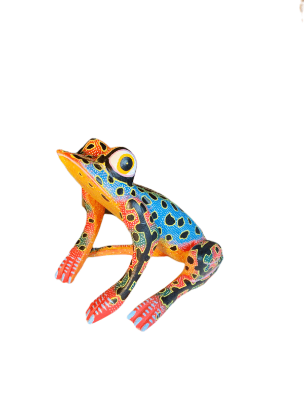 Mexican wood carving frog