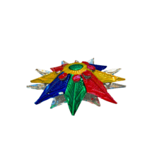 16 Point Colorful Star, Side View