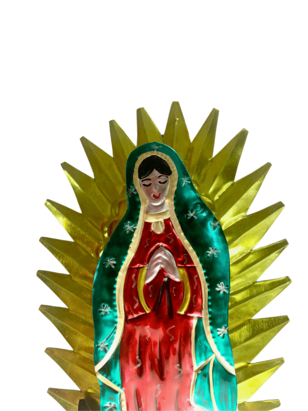 Lady of Guadalupe, Red Gown Closeup