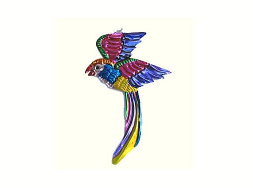 Quetzal, painted tin figure