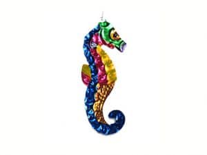 Seahorse, Mexican tin ornament