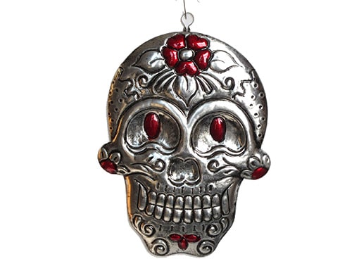 Skull With Red Eyes Ornament
