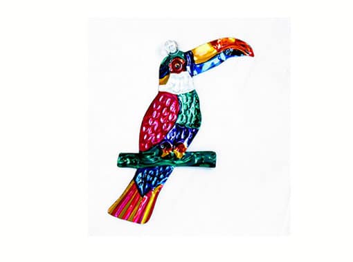 Toucan Ornament, Mexican Tin Art
