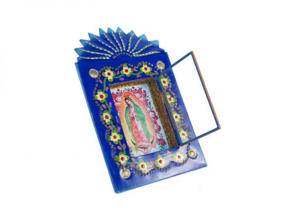 Blue Nicho With Lady of Guadalupe, angle view