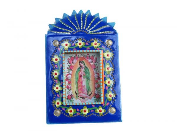 Blue Nicho With Lady of Guadalupe, front view