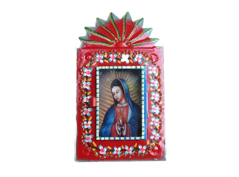 Red Nicho With Lady of Guadalupe