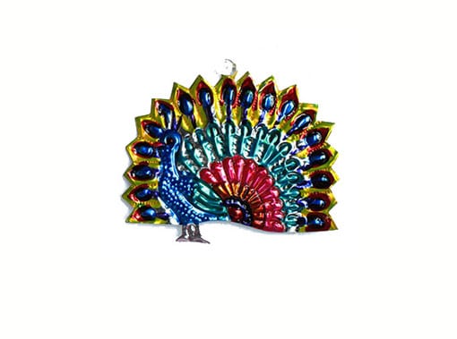 Peacock Flashing, Mexican tin ornament