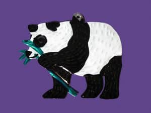 Panda Bear, tin figure