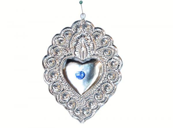 Heart With Scrolls Ornament, back