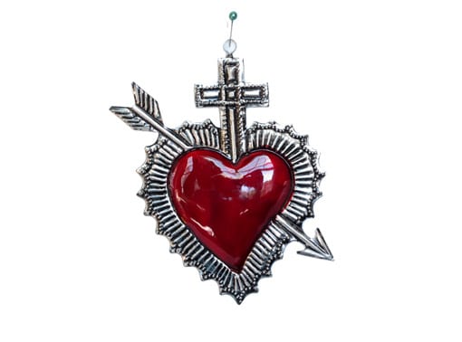 Cupid's Arrow Heart Ornament