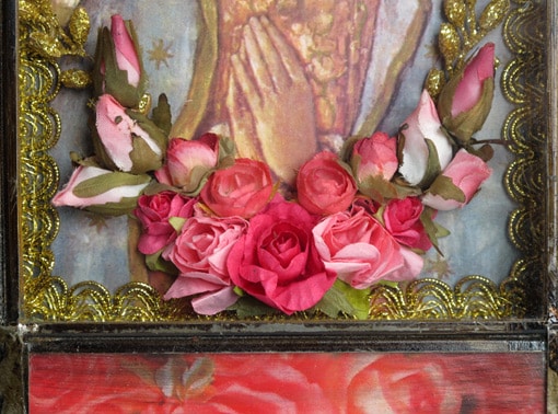Rose Nicho With Lady Of Guadalupe, flower detail view