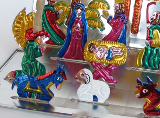 Nativity Display Case, detail view