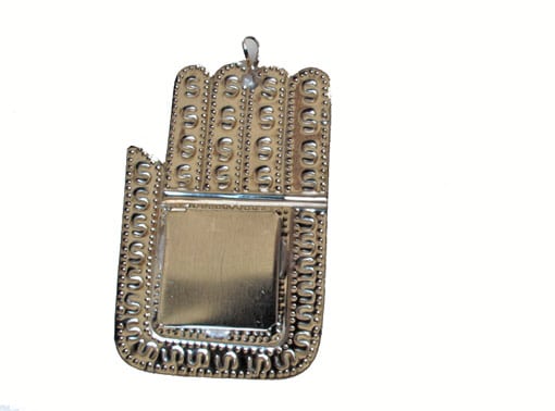 Embossed Hand With Mirror, back