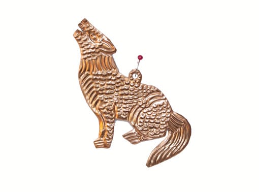 Copper Coyote Ornament