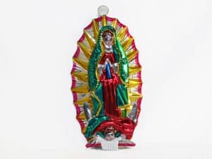 Lady of Guadalupe, tin wall plaque