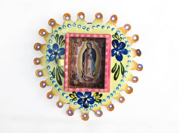 Lady Guadalupe Heart Nicho, 4.5 inch, front view
