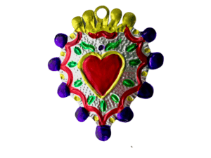 Heart with Purple Drops Ornament