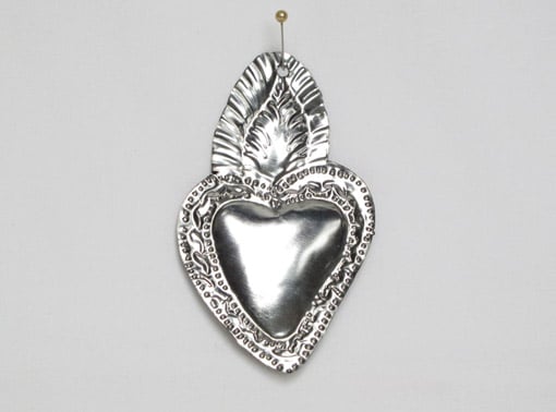 Milagro Heart Ornament, back