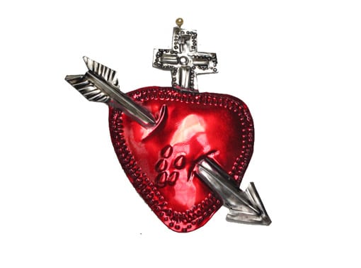Sacred Heart with Arrow Ornament