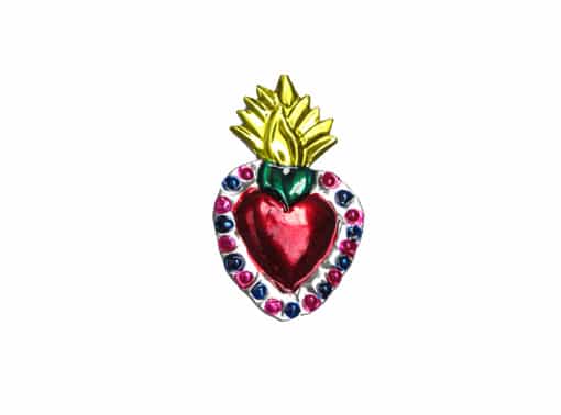 TIN MAGNET - Sacred Heart with Flame, #4