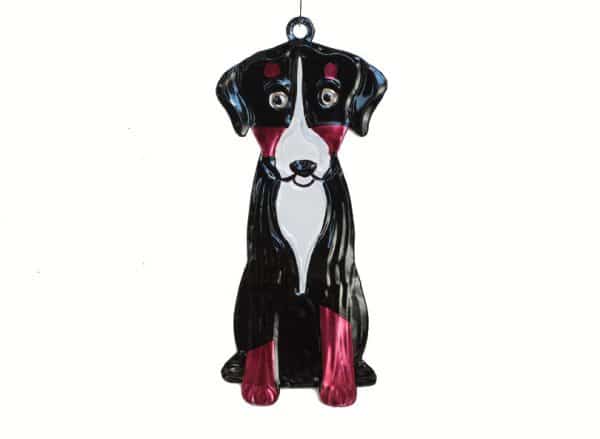 Black Dog, painted tin figure