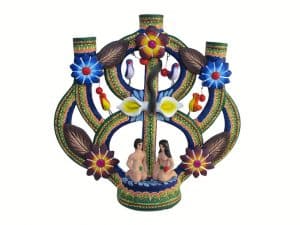 Green Adam and Eve Candelabra, front