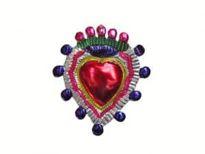 Heart With Pink Crown Ornament