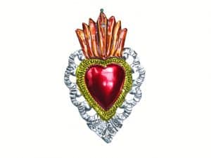 Heart With Scalloped Border Ornament