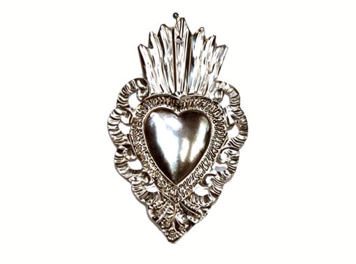 Heart With Scalloped Border Ornament, back