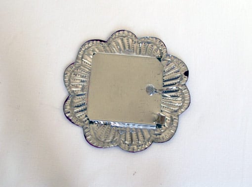 Small Pink Flower Mirror, back