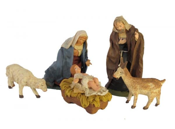 Neapolitan Presepio Nativity Set, 8-piece, clothed