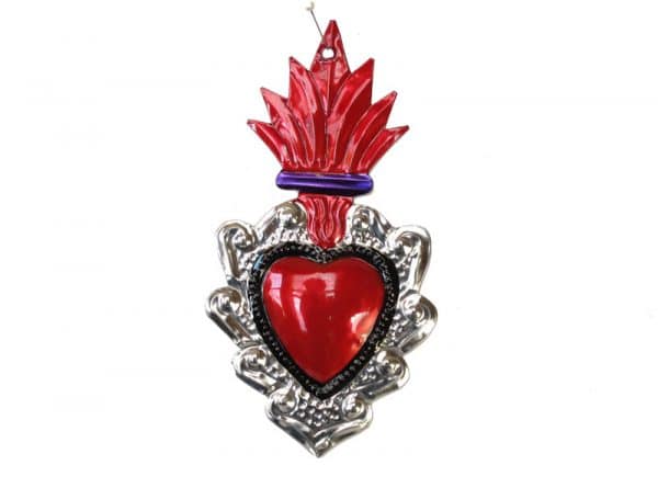 Heart With Red Torch Ornament, by HG