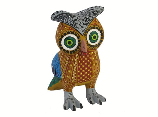 Owl, Oaxacan Carving, tan body