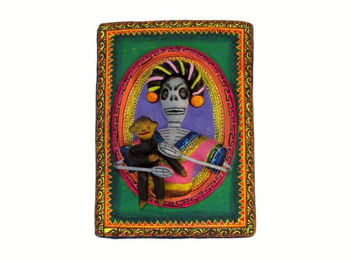 Frida Kahlo and Monkey Plaque, Front