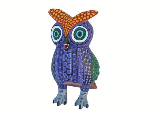 Owl Alebrije, purple body/green wings