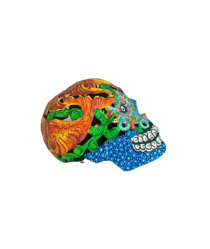 Skull With Fish Motif, Right Side View