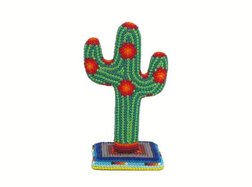 Huichol Art Cactus, 4.5-inch tall