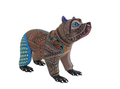 Bear, Oaxacan Wood Carving, 8-inch long