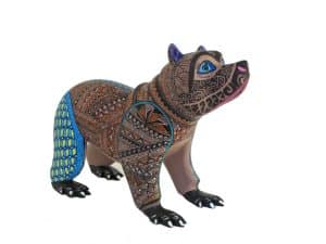 Bear, Oaxacan Wood Carving, front view
