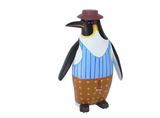 Penguin Wood Carving Figurine by Avelino Perez