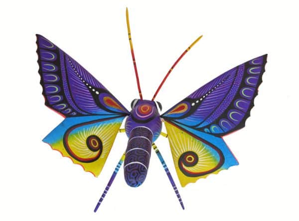 Purple Butterfly Alebrije, By Blas Family, top view