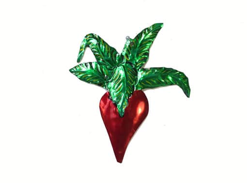 RED RADISH, Mexican tin ornament