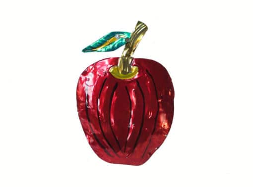 Red Apple, Mexican tin ornament