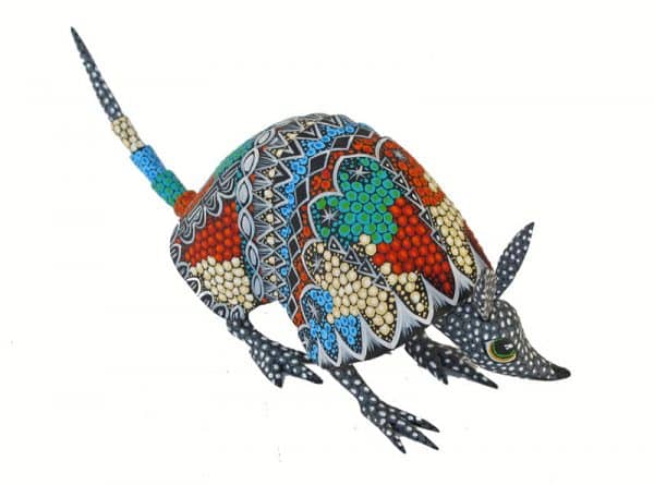 Armadillo Alebrije, by Tribus Mixes, 12-inch long, right side view