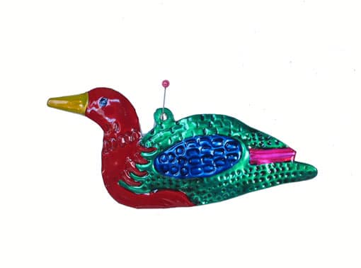 Red-Faced Loon, Mexican Tin Ornament