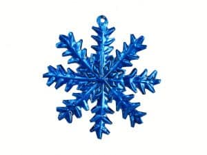 Blue Snowflake Ornament Mexican tin ornament, 4-inch