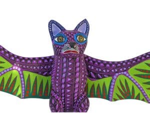 Bat, purple with green wings, 15-inch