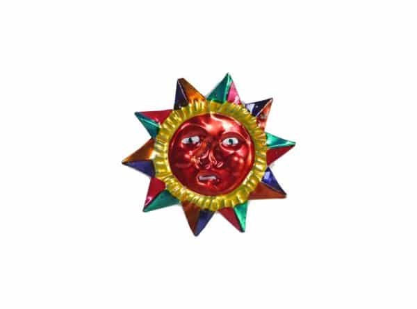 TIN MAGNET - Smiling Red Sun Face