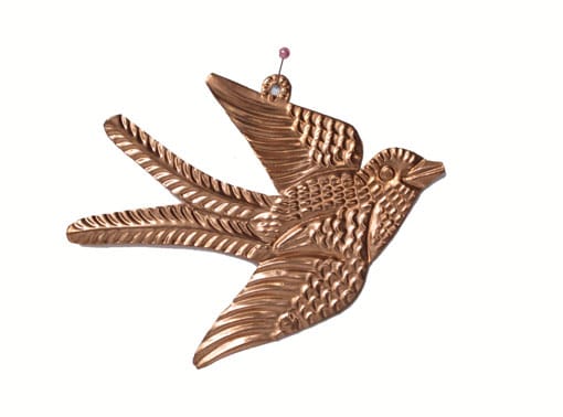 Swallow Bird Ornament, pure copper