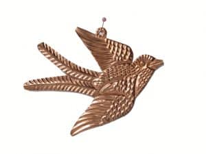 Swallow Bird Ornament, pure copper